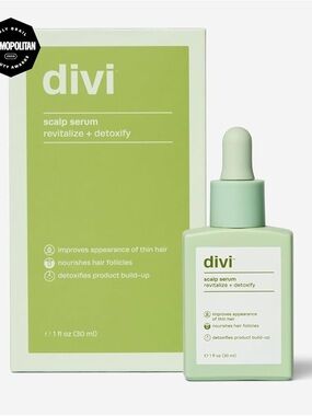 divi Scalp Serum - Revitalize + Detoxify 1 fl oz (30 ml) (Light Green) NEW